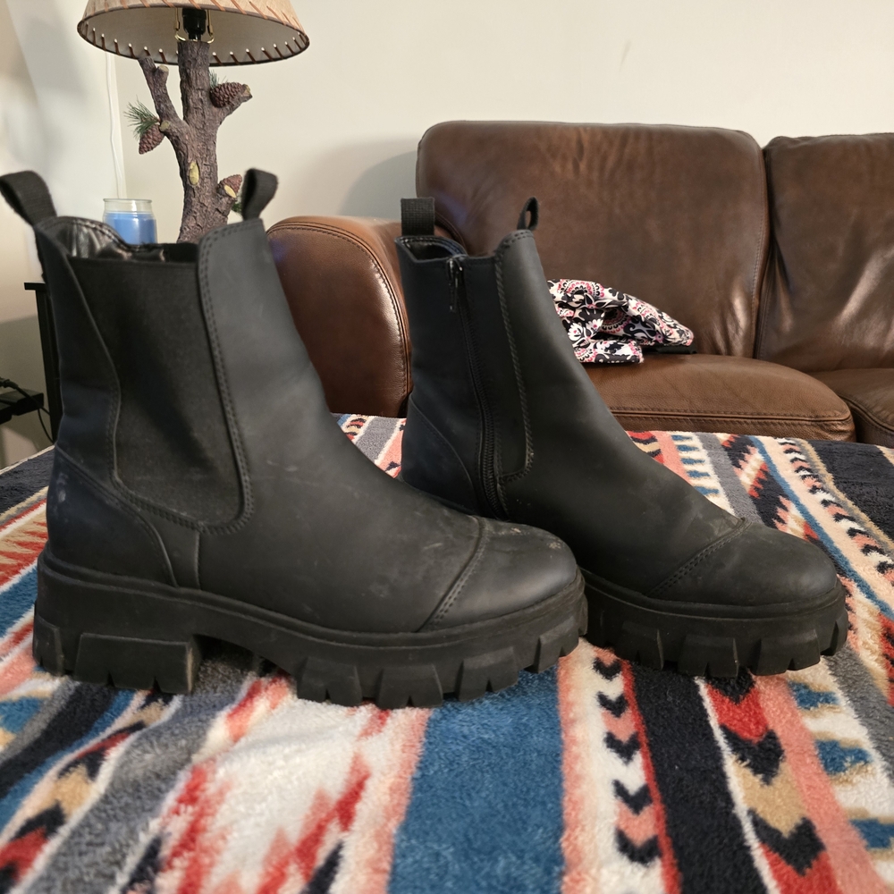 Sleek Black Moto Boots for Women